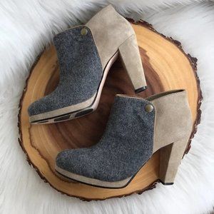 L. L. Bean wool / leather heeled booties - 9